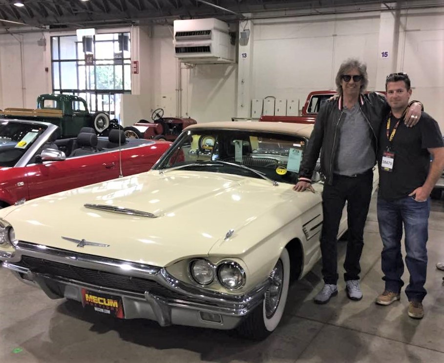 Dennis and Pablo at Mecum classic Car auction with thsi 1964 Thunderbird